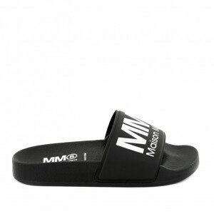 Pantofle mm6 contrasting printed logo pvc pool slides černá 31