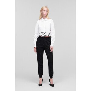 Košile karl lagerfeld cropped karl signature shirt white