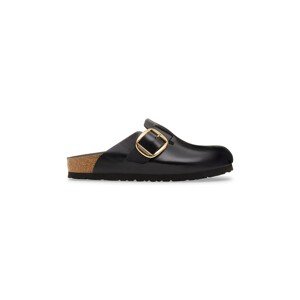 Kožené pantofle Birkenstock Boston HEX dámské, černá barva, 1030904