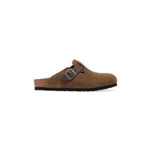 Semišové pantofle Birkenstock Boston pánské, hnědá barva, 1030667