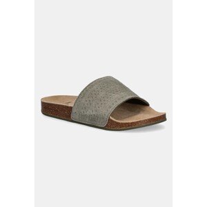 Semišové pantofle adidas Originals Adilette Rs zelená barva, JR3595
