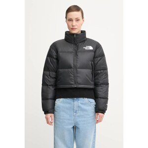 Péřová bunda The North Face Nuptse černá barva, zimní, oversize, NF0A5GGEGOG1