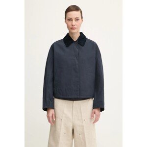 Bavlněná bunda A.P.C. Veste Becca tmavomodrá barva, přechodná, oversize, COHIL.F02990