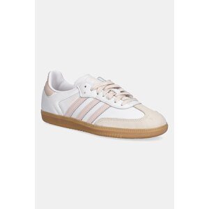 Kožené boty adidas Originals Samba OG dámské, bílá barva, JS1351