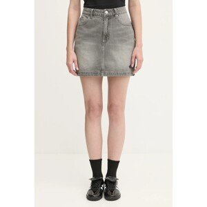Džínová sukně adidas Originals Denim Mini Skt šedá barva, mini, pouzdrová, JW2657
