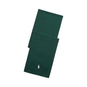 Bavlněný šátek Polo Ralph Lauren zelená barva, hladký, 710886139