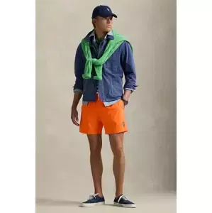 Plavkové šortky Polo Ralph Lauren oranžová barva, 710963334