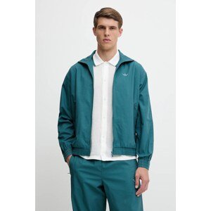 Bunda adidas Originals Firebird Jacket pánská, tyrkysová barva, přechodná, KC0684