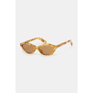 Sluneční brýle Jacquemus BAMBINO dámské, béžová barva, JAC42C8SUN