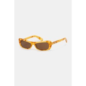 Sluneční brýle Jacquemus CAPRI dámské, béžová barva, JAC55C9SUN