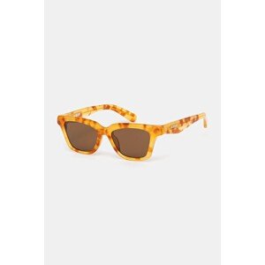 Sluneční brýle Jacquemus CARRE dámské, hnědá barva, JAC109C4SUN