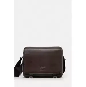 Kožená taška Paul Smith pánská, hnědá barva, M1A-8083-PSOFTL