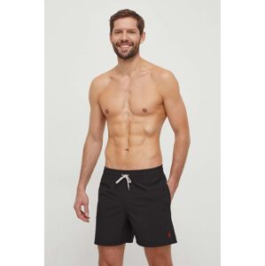 Plavkové šortky Polo Ralph Lauren černá barva, 710907255