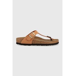 Žabky Birkenstock GIZEH BS dámské, hnědá barva, na plochém podpatku