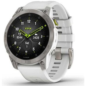 Garmin epix™ (Gen 2) – Sapphire Edition | 47 mm + mapy Topo Czech PRO Titanium / White Band 010-02582-21