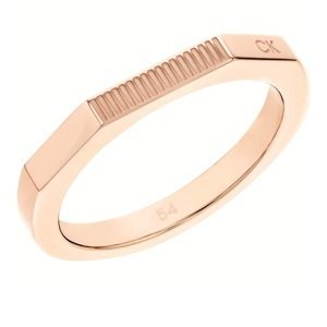 Calvin Klein Módní bronzový prsten Faceted 35000189 54 mm