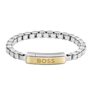 Hugo Boss Nadčasový pánský bicolor náramek z oceli Devon 1580597 19 cm