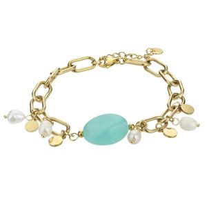 Marc Malone Pozlacený dvojitý náramek Elizabeth Blue Bracelet MCB23007G