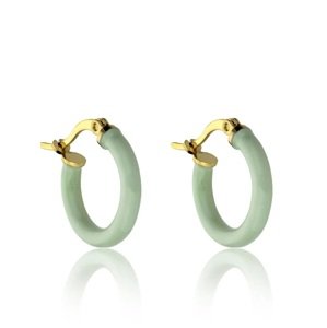 Marc Malone Pozlacené kruhy se smaltem Laura Green Earrings MCE23148G