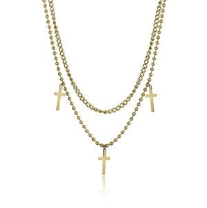 Marc Malone Dvojitý pozlacený náhrdelník Brooke Gold Necklace MCN23106G