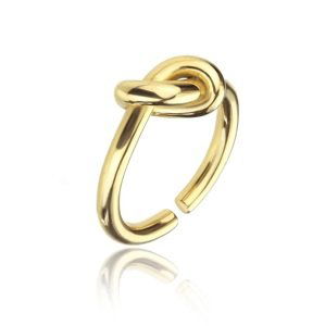 Marc Malone Pozlacený prsten s uzlem Rylee Gold Ring MCR23003G