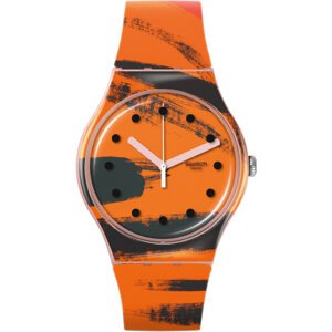 Swatch Barns-Grahams Orange and Red on Pink SUOZ362