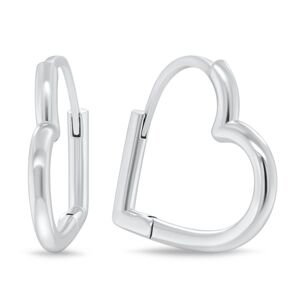 Brilio Silver Romantické stříbrné náušnice ve tvaru srdcí EA1040W