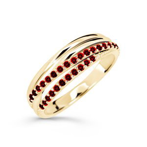 Cutie Diamonds Třpytivý prsten ze žlutého zlata s rubíny DZ6716-3352-RU-X-1 53 mm
