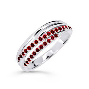 Cutie Diamonds Třpytivý prsten z bílého zlata s rubíny DZ6716-3352-RU-X-2 57 mm
