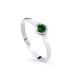 Cutie Diamonds Okouzlující prsten z bílého zlata se smaragdem DZ8004-SM-X-2 55 mm