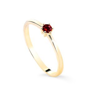 Cutie Diamonds Minimalistický prsten ze žlutého zlata s rubínem DZ8011-RU-X-1 53 mm