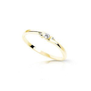 Cutie Jewellery Minimalistický prsten ze žlutého zlata se zirkony Z6714-3053-X-1 53 mm