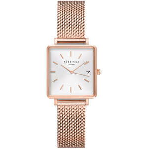 Rosefield The Mini Boxy XS White Sunray Mesh Rose gold QMWMRG-Q040