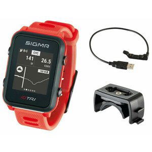 Sigma Pulsmetr iD.TRI BASIC Neon Red 24230