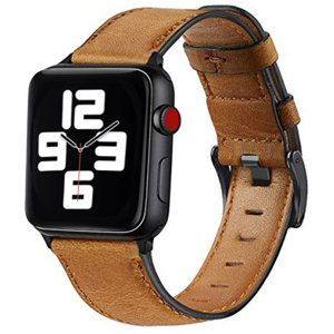 4wrist Kožený řemínek s prošíváním pro Apple Watch - Brown 42/44/45/49 mm