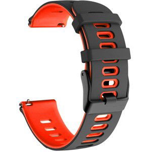 4wrist Silikonový řemínek pro Garmin 20 mm - Black/Red