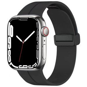 4wrist Silikonový řemínek s magnetickou sponou pro Apple Watch 38/40/41 mm - Black