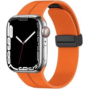 4wrist Silikonový řemínek s magnetickou sponou pro Apple Watch 38/40/41 mm - Orange