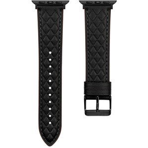 4wrist Kožený vzorovaný řemínek pro Apple Watch 38/40/41 mm - Black