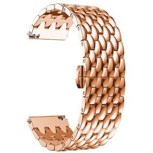 4wrist Ocelový tah s dračím vzorem 20 mm - Rose Gold