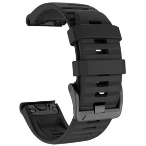 4wrist Silikonový řemínek pro Garmin Fenix 7X/Fenix 6X/Fenix 5X Plus/Fenix 3 - 26 mm - Black