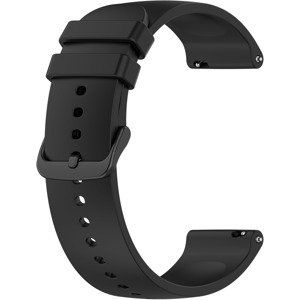 4wrist Univerzální silikonový řemínek s černou sponou 20 mm - Black