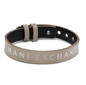 Armani Exchange Stylový pánský kožený náramek AXG0108040