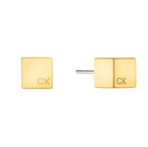 Calvin Klein Minimalistické pozlacené náušnice Geometric 35000246