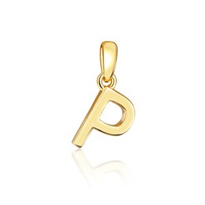 JVD Minimalistický pozlacený přívěsek písmeno "P" SVLP0948XH2GO0P