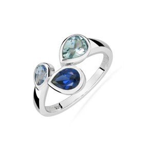 JVD Hravý stříbrný prsten s barevnými zirkony SVLR0120SH8MZ 54 mm
