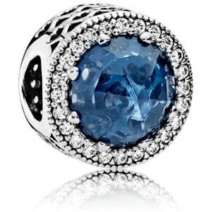 Pandora Luxusní korálek s tmavě modrým krystalem 791725NMB