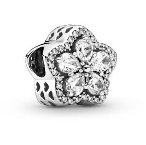 Pandora Třpytivý stříbrný korálek Sparkling Snowflake Timeless 799224C01