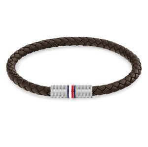 Tommy Hilfiger Hnědý kožený náramek pro muže Infinity 2790458