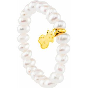 Tous Univerzální prsten s perlami a zlatým medvídkem Tous Pearls 1004042512